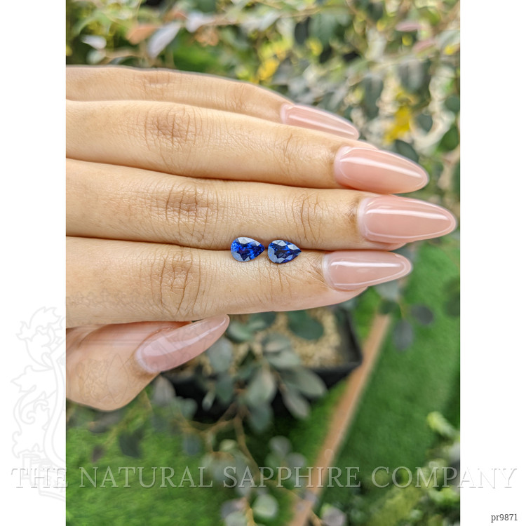 1.78 Ct.Tw. Blue Sapphire Pair from Ceylon (Sri Lanka)