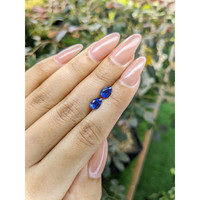 1.79&nbsp;Ct.Tw.Total Carat Weight Blue Sapphire Pair from Ceylon (Sri Lanka) Life Style