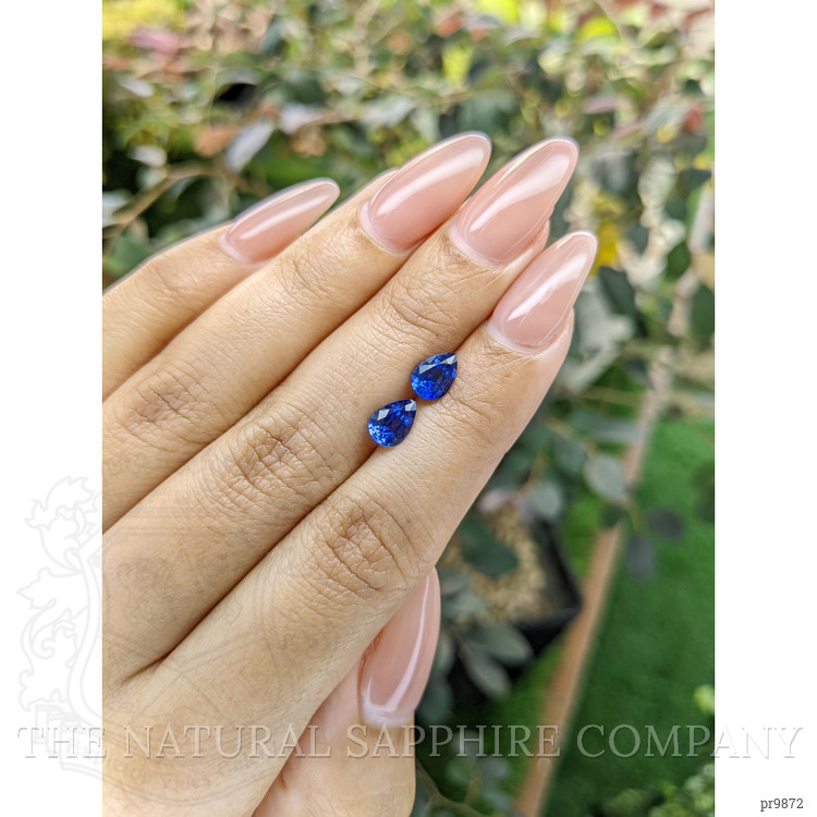 1.79 Ct.Tw. Blue Sapphire Pair from Ceylon (Sri Lanka)