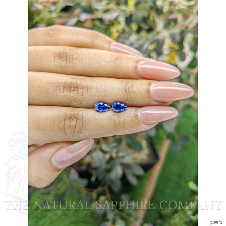 1.79 Ct.Tw. Blue Sapphire Pair from Ceylon (Sri Lanka)