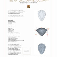 1.70&nbsp;Ct.Tw.Total Carat Weight Blue Sapphire Pair from Ceylon (Sri Lanka) 3 D Scan Report
