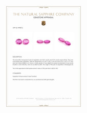 1.75 Ct.Tw.Total Carat Weight Pink Sapphire Pair from Madagascar Appraisal