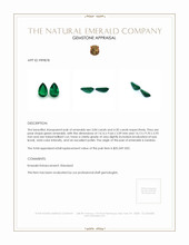 8.34 Ct.Tw.Total Carat Weight Emerald Pair from Zambia Appraisal