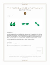 3.27 Ct.Tw.Total Carat Weight Emerald Pair from Zambia Appraisal