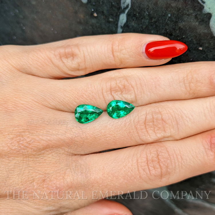 3.27 Ct.Tw. Emerald Pair from Zambia