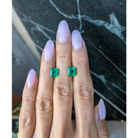 3.00&nbsp;Ct.Tw.Total Carat Weight Emerald Pair from Zambia Life Style