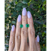 3.00&nbsp;Ct.Tw.Total Carat Weight Emerald Pair from Zambia Life Style