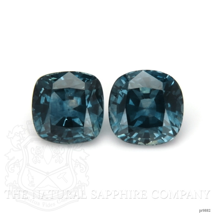 2.75 Ct.Tw. Greenish Blue Sapphire Pair from Montana