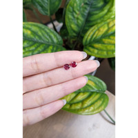 1.28 Ct.Tw.Total Carat Weight Ruby Pair from Mozambique Life Style
