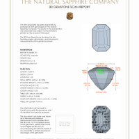 4.29 Ct.Tw.Total Carat Weight Blue Sapphire Pair from Ceylon (Sri Lanka) 3 D Scan Report