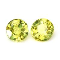 0.74&nbsp;Ct.Tw.Total Carat Weight Greenish Yellow Sapphire Pair from Ceylon (Sri Lanka) Video