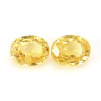 1.65&nbsp;Ct.Tw.Total Carat Weight Yellow Sapphire Pair from Ceylon (Sri Lanka) Video