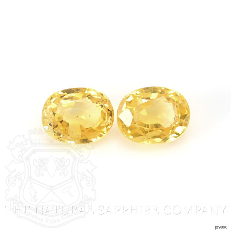1.65 Ct.Tw. Yellow Sapphire Pair from Ceylon (Sri Lanka)