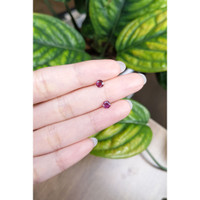 0.75 Ct.Tw.Total Carat Weight Purplish Pink Sapphire Pair from Mozambique Life Style