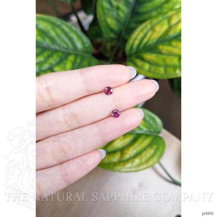 0.75 Ct.Tw. Purplish Pink Sapphire Pair from Mozambique