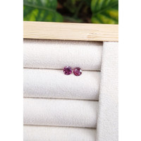 0.75 Ct.Tw.Total Carat Weight Purplish Pink Sapphire Pair from Mozambique Life Style