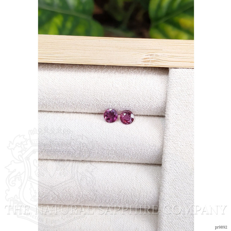 0.75 Ct.Tw. Purplish Pink Sapphire Pair from Mozambique