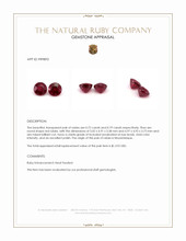 1.51 Ct.Tw.Total Carat Weight Ruby Pair from Mozambique Appraisal