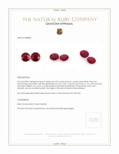 1.20 Ct.Tw.Total Carat Weight Ruby Pair from Mozambique Appraisal