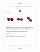 1.20 Ct.Tw.Total Carat Weight Ruby Pair from Mozambique Appraisal