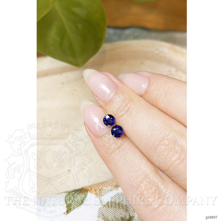 1.37 Ct.Tw. Blue Sapphire Pair from Ceylon (Sri Lanka)
