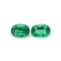 0.69 Ct.Tw.Total Carat Weight Emerald Pair from Zambia Video