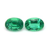 0.69 Ct.Tw.Total Carat Weight Emerald Pair from Zambia Video
