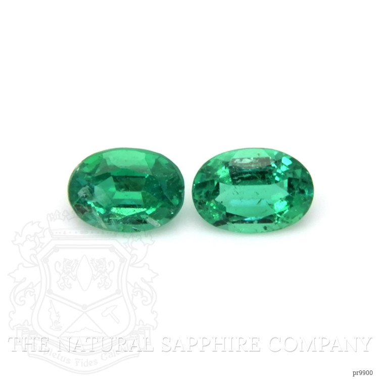 0.69 Ct.Tw. Emerald Pair from Zambia