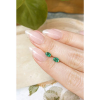 0.69 Ct.Tw.Total Carat Weight Emerald Pair from Zambia Life Style