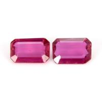 0.53&nbsp;Ct.Tw.Total Carat Weight Reddish Pink Sapphire Pair from Ceylon (Sri Lanka) Video