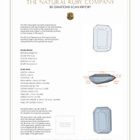 0.53 Ct.Tw.Total Carat Weight Reddish Pink Sapphire Pair from Ceylon (Sri Lanka) 3 D Scan Report