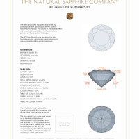 0.90 Ct.Tw.Total Carat Weight Blue Sapphire Pair from Ceylon (Sri Lanka) 3 D Scan Report