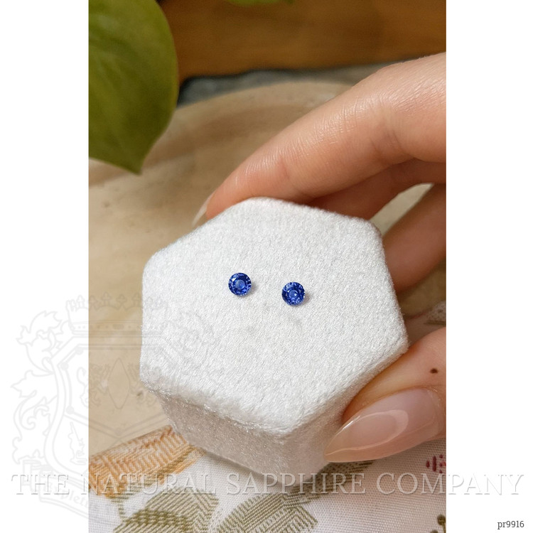 0.60 Ct.Tw. Blue Sapphire Pair from Ceylon (Sri Lanka)