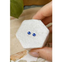 0.60&nbsp;Ct.Tw.Total Carat Weight Blue Sapphire Pair from Ceylon (Sri Lanka) Life Style