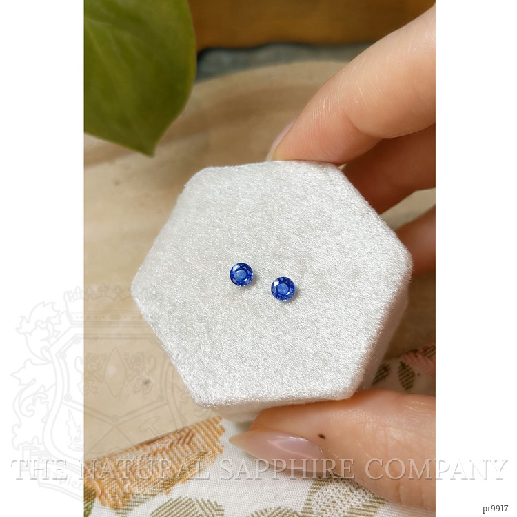 0.60 Ct.Tw. Blue Sapphire Pair from Ceylon (Sri Lanka)