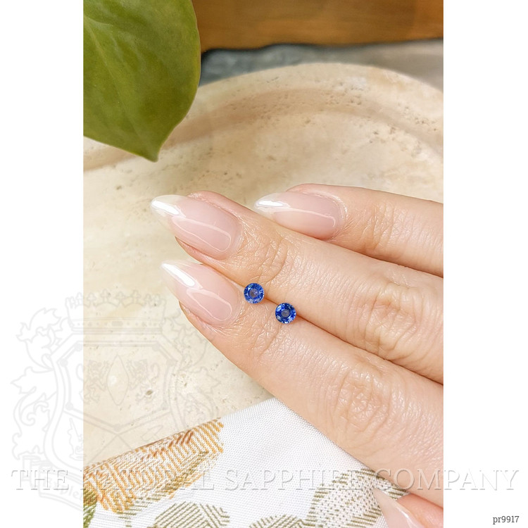 0.60 Ct.Tw. Blue Sapphire Pair from Ceylon (Sri Lanka)