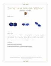 1.15 Ct.Tw.Total Carat Weight Blue Sapphire Pair from Ceylon (Sri Lanka) Appraisal