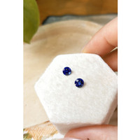 1.30&nbsp;Ct.Tw.Total Carat Weight Blue Sapphire Pair from Ceylon (Sri Lanka) Life Style