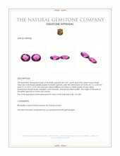 5.71 Ct.Tw.Total Carat Weight Pinkish Purple Rhodolite Garnet Pair from Ceylon (Sri Lanka) Appraisal