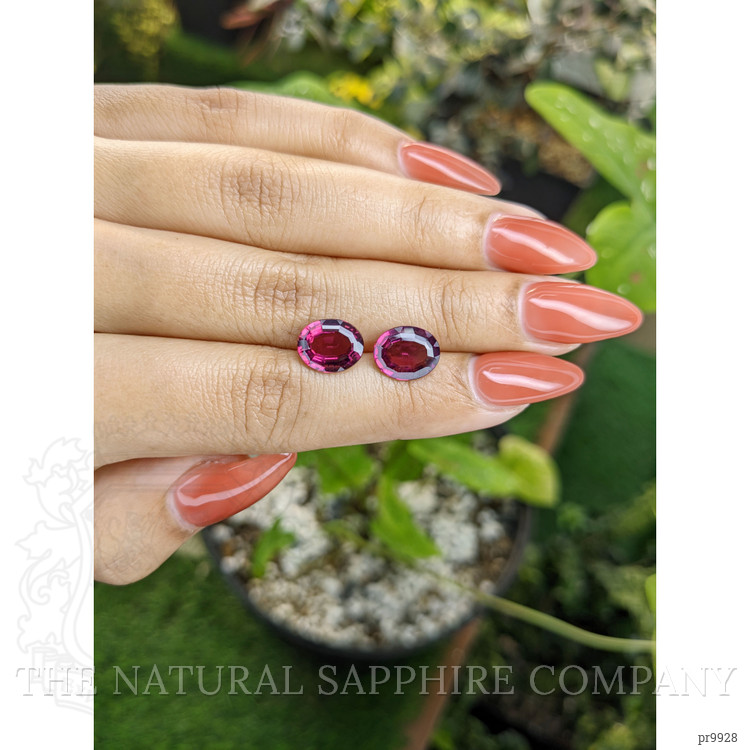 5.71 Ct.Tw. Rhodolite Garnet Pair from Ceylon (Sri Lanka)