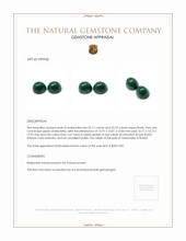 50.34 Ct.Tw.Total Carat Weight Cabochon Malachite Pair from Russia Appraisal