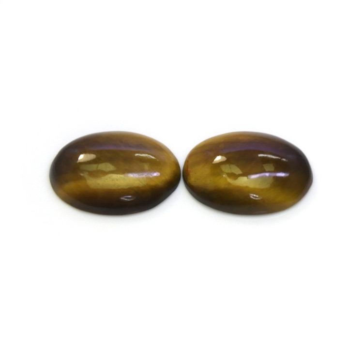 15.54 Ct.Tw. Cabochon Tiger's Eye Pair from South Africa