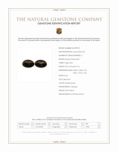 19.47 Ct.Tw.Total Carat Weight Cabochon Tiger's Eye Pair from South Africa Scan Report