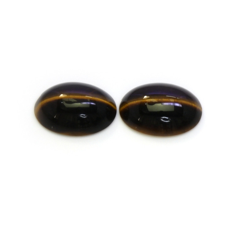 19.47 Ct.Tw. Cabochon Tiger's Eye Pair from South Africa