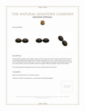 20.67 Ct.Tw.Total Carat Weight Cabochon Tiger's Eye Pair from South Africa Appraisal