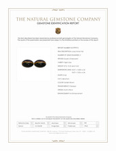 20.67 Ct.Tw.Total Carat Weight Cabochon Tiger's Eye Pair from South Africa Scan Report