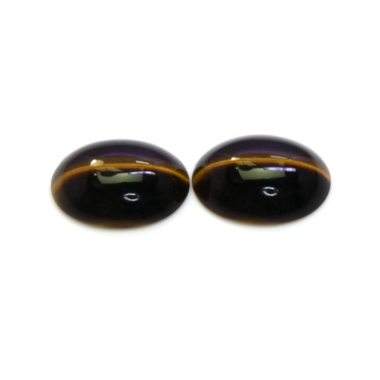 19.24 Ct.Tw. Cabochon Tiger's Eye Pair from South Africa