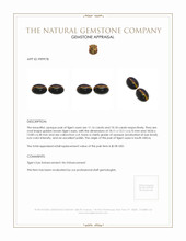 21.34 Ct.Tw.Total Carat Weight Cabochon Tiger's Eye Pair from South Africa Appraisal