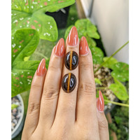 21.34 Ct.Tw.Total Carat Weight Cabochon Tiger's Eye Pair from South Africa Life Style