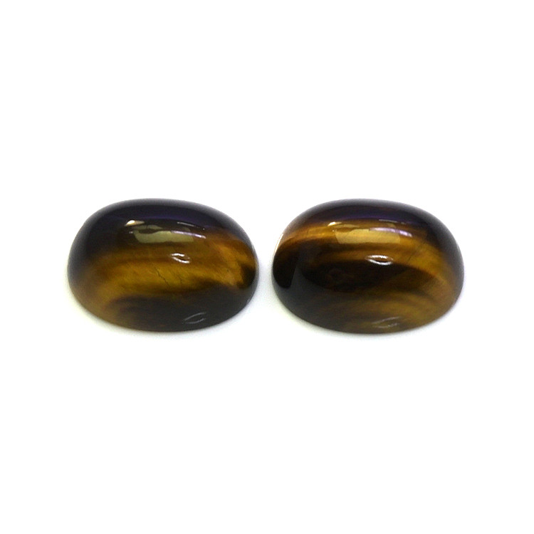 31.22 Ct.Tw. Cabochon Tiger's Eye Pair from South Africa